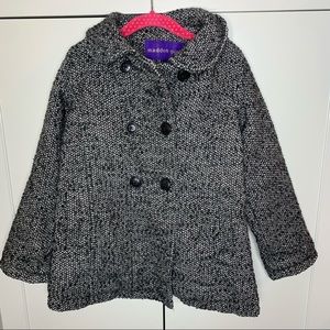 Madden Girl Twill Wool Blend Trench Pea Coat Jacket